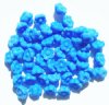 50 8mm Opaque Blue Button Flower Beads